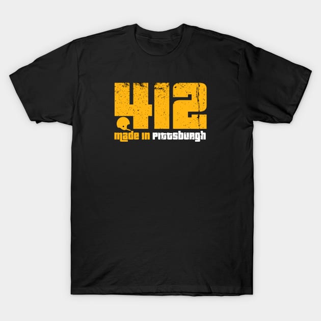 412 Made in Pittsburgh | Vintage Retro Distressed Gift T-Shirt by VanTees